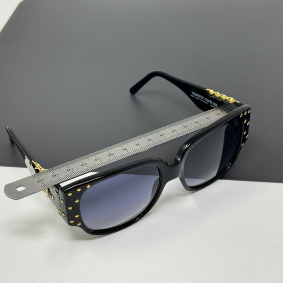 Vintage 1970\'s EK EMMANUELLE KHANH Black Gold  SUNGLASSES 2020 Tso 16 main image 14
